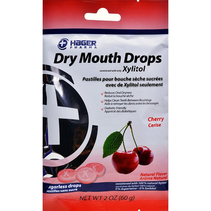Product image of Hager Pharma Dry Mouth Drops Xylitol Cherry 2 oz 2 oz Pack of 3