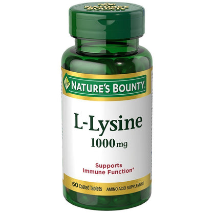 Product image of Nature's Bounty L-Lysine Tablets 60 ea 0.04 oz 0.04 oz Pack of 2