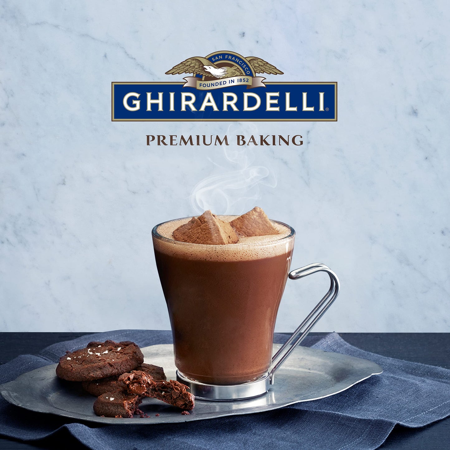 Product image of Ghirardelli Double Chocolate Premium Hot Cocoa 10.5 oz 10.5 oz Pack of 6