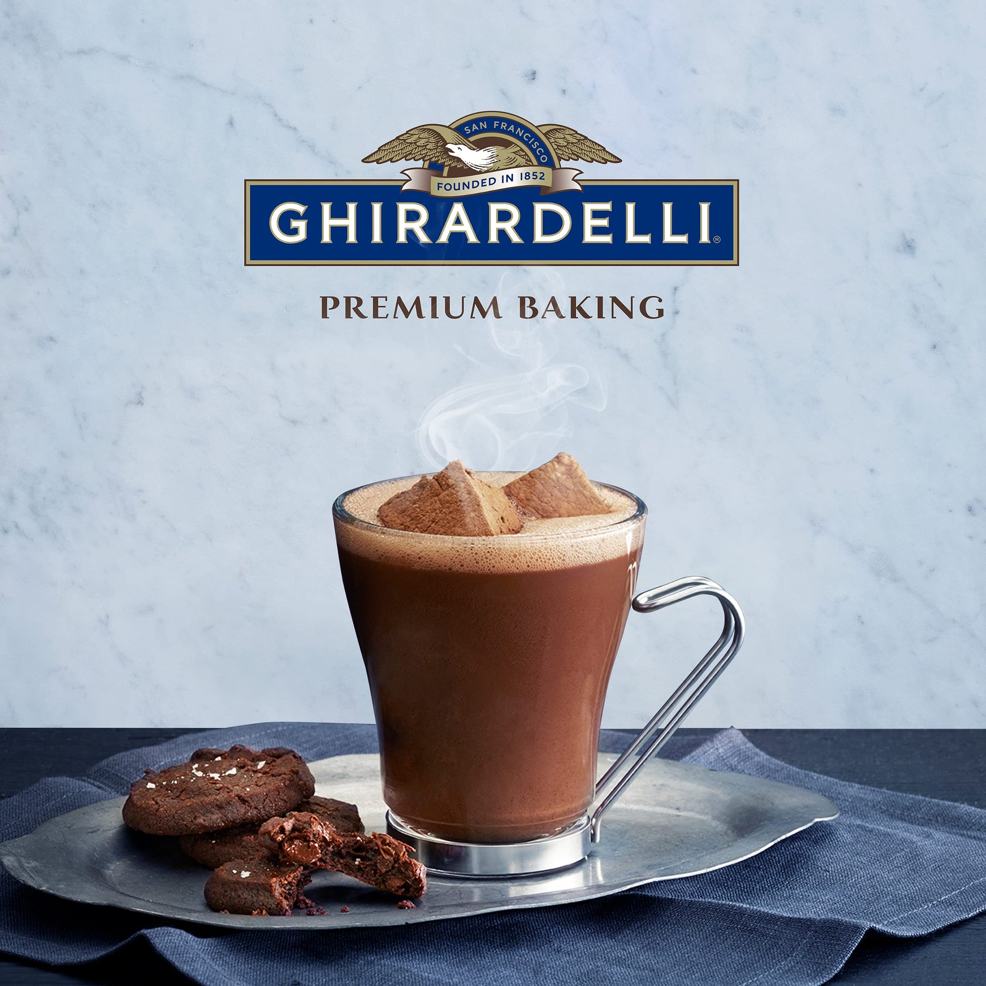 Product image of Ghirardelli Double Chocolate Premium Hot Cocoa 10.5 oz 10.5 oz Pack of 6