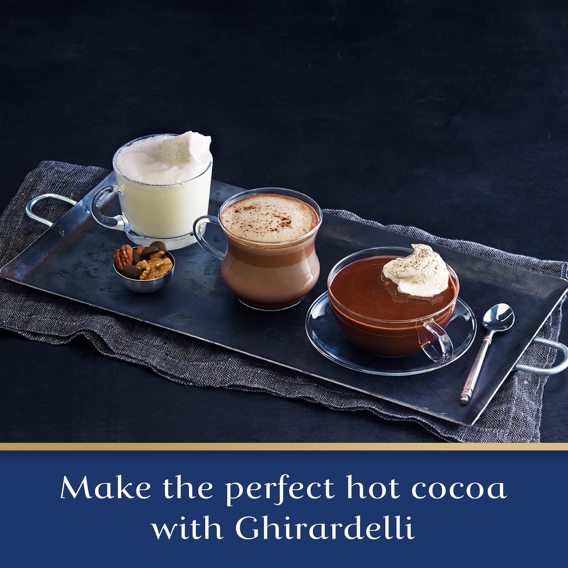 Product image of Ghirardelli Double Chocolate Premium Hot Cocoa 10.5 oz 10.5 oz Pack of 6