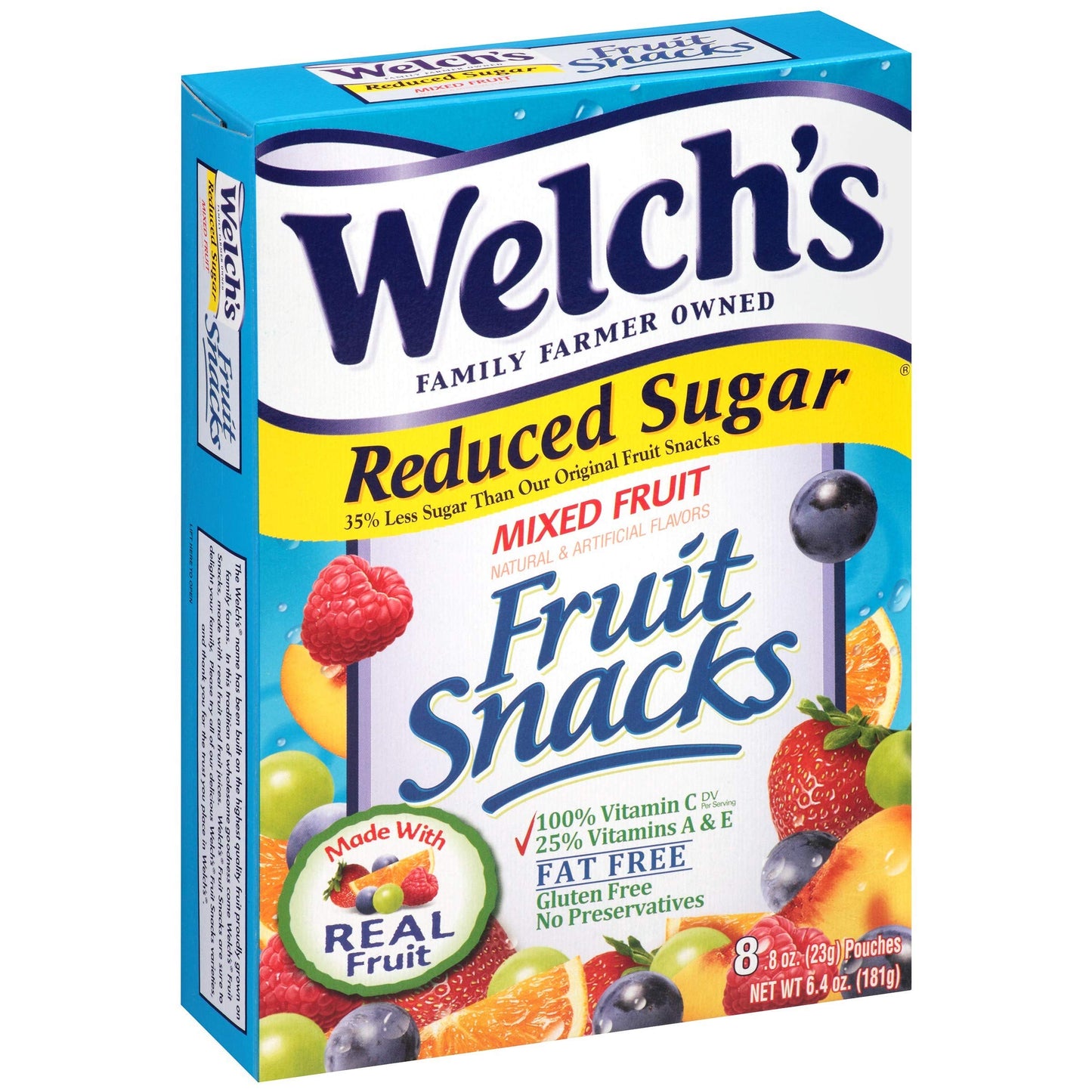 Product image of Welch's Reduced Sugar Mixed Fruit Snacks 8ct Pack of 2