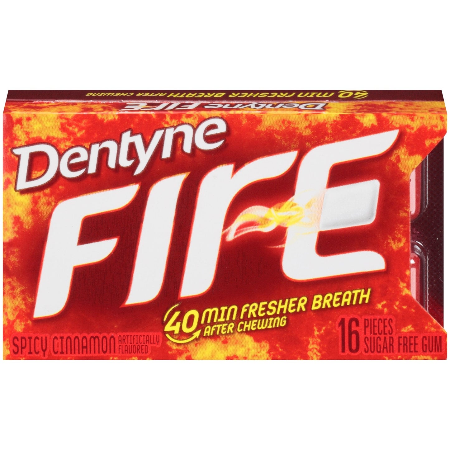 Product image of Dentyne Fire Sugar Free Gum Spicy Cinnamon 16 ct Pack of 9