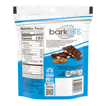 Product image of barkTHINS Dark Chocolate Pretzel and Sea Salt Snacking Chocolate Bag 4.7 oz 4.7 oz