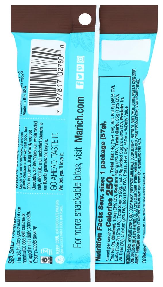 Product image of Marich Dark Chocolate Salted Caramels Bag 2.1 oz 2.1 oz Pack of 12