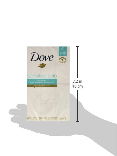 Product image of Dove Sensitive Skin Bath Bars Unscented 3.75 oz 6 Bars 3.75 oz