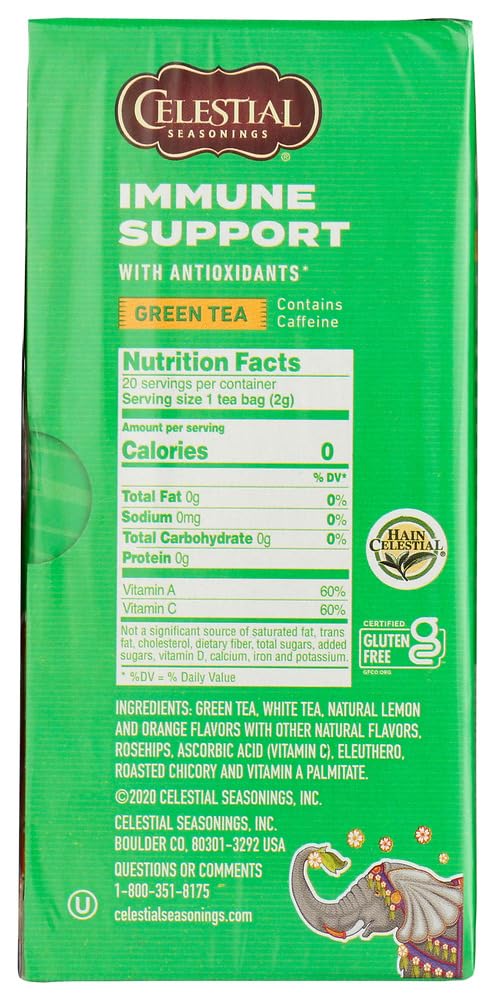 Product image of Celestial Seasonings Green Tea White Tea Antioxidant Tea Bags 1.4 oz 20 ct 1.4 oz 20 Count