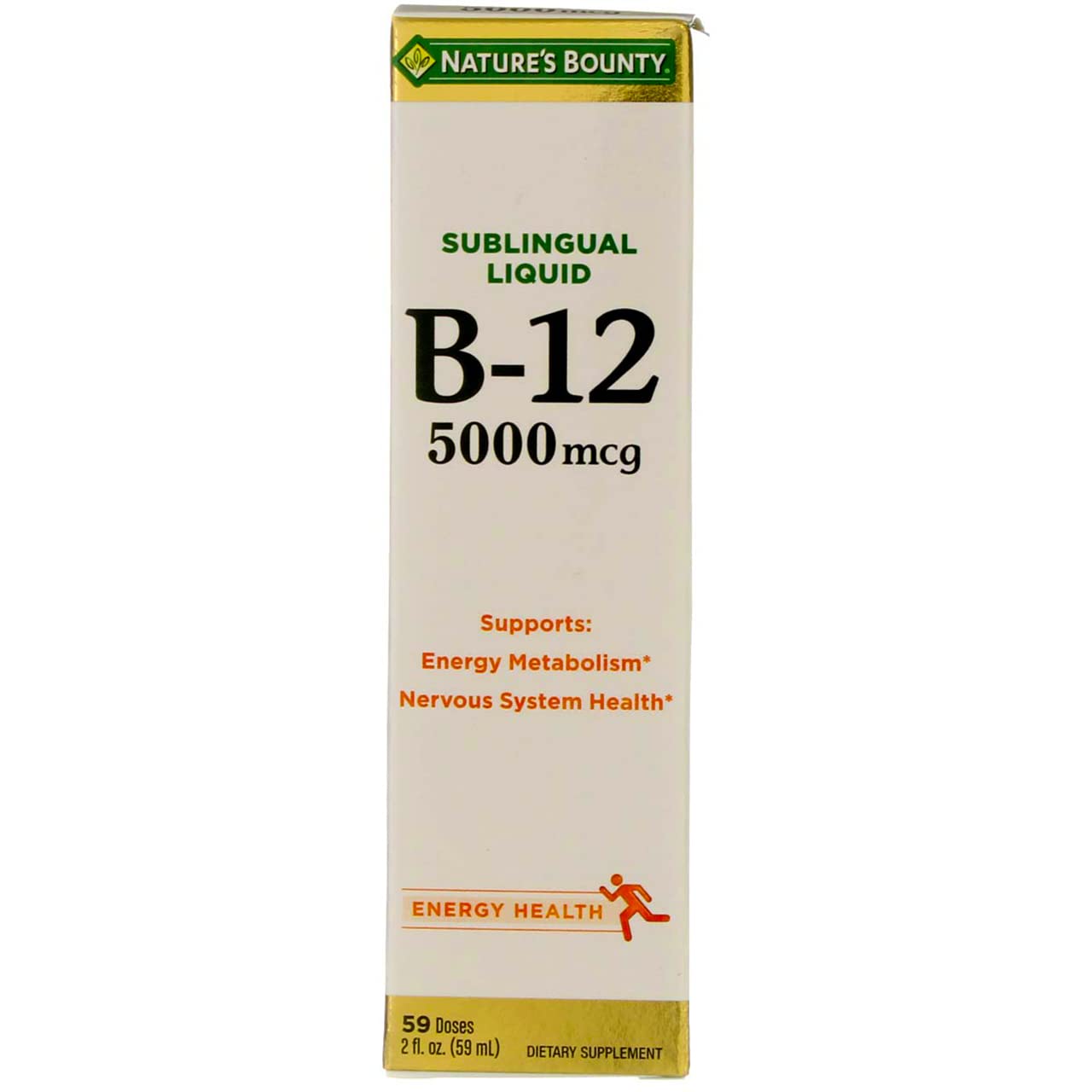 Product image of Nature's Bounty Vitamin B-12 Sublingual Liquid 5000 mcg Energy Health Support 2 oz 2 oz Pack of 4
