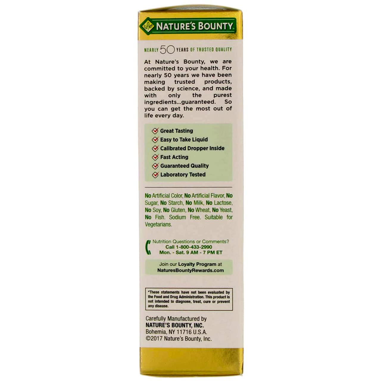 Product image of Nature's Bounty Vitamin B-12 Sublingual Liquid 5000 mcg Energy Health Support 2 oz 2 oz Pack of 4