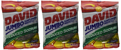 Product image of David Sunflower Seeds Jumbo Reduced Sodium 5.25 oz 5.25 oz Pack of 3