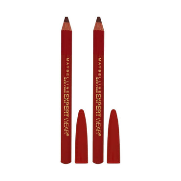 Product image of Maybelline New York Expert Wear Twin Brow and Eye Liner Pencils Dark Brown 2 Pieces
