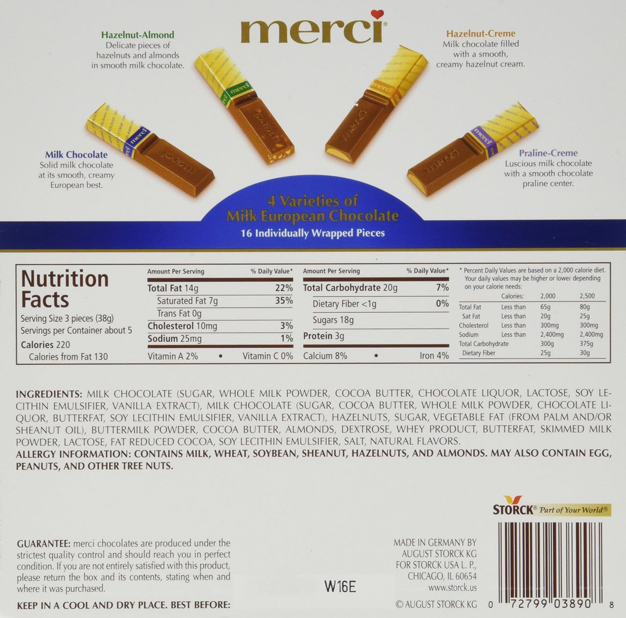 Product image of MERCI Assorted Milk Chocolates 7oz 7 oz