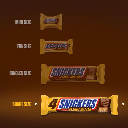 Product image of Snickers Crunchy Peanut Butter Squared Chocolate Candy Bars 3.56 oz Sharing Size Box 3.56 oz Pack of 18