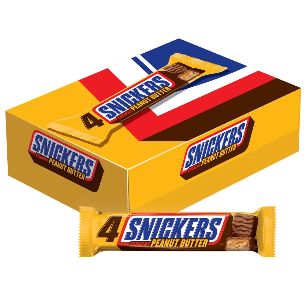 Product image of Snickers Crunchy Peanut Butter Squared Chocolate Candy Bars 3.56 oz Sharing Size Box 3.56 oz Pack of 18