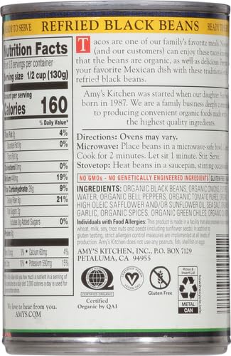 Product image of Amy's Organic Refried Vegetarian Black Beans 15.4 oz 15.4 oz
