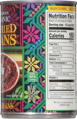 Product image of Amy's Organic Refried Vegetarian Black Beans 15.4 oz 15.4 oz
