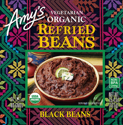 Product image of Amy's Organic Refried Vegetarian Black Beans 15.4 oz 15.4 oz