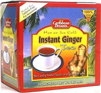 Product image of Caribbean Dreams Ginger Tea Instant Pre-Sweetened 10 Sachets Pack of 2