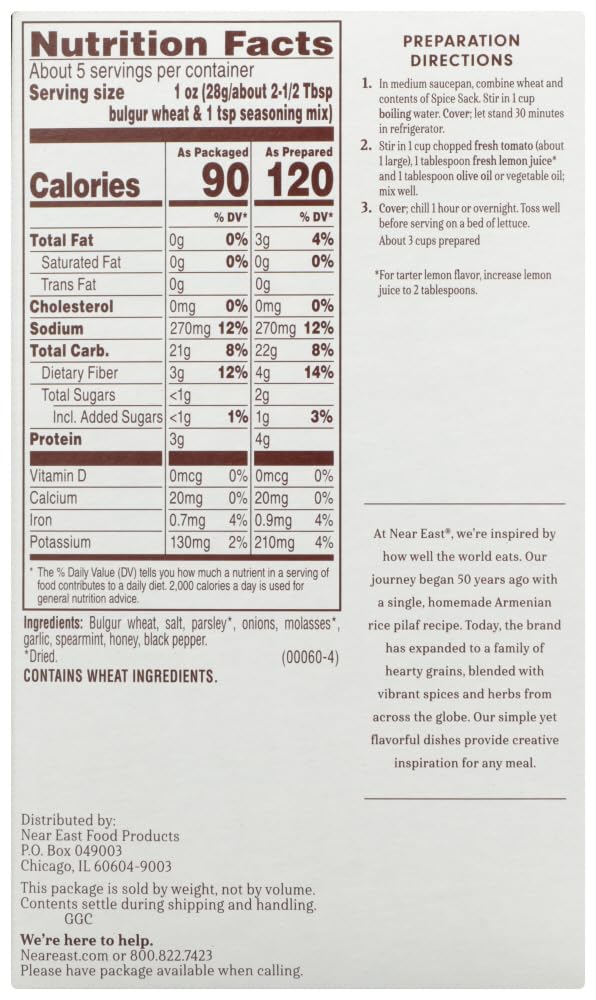 Product image of Near East Tabouleh Grain Mix 5.2 oz 5.2 oz Pack of 6