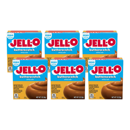 Product image of Jell-O Instant Butterscotch Sugar-Free Fat Free Pudding and Pie Filling Boxes 1 oz 1 oz Pack of 6