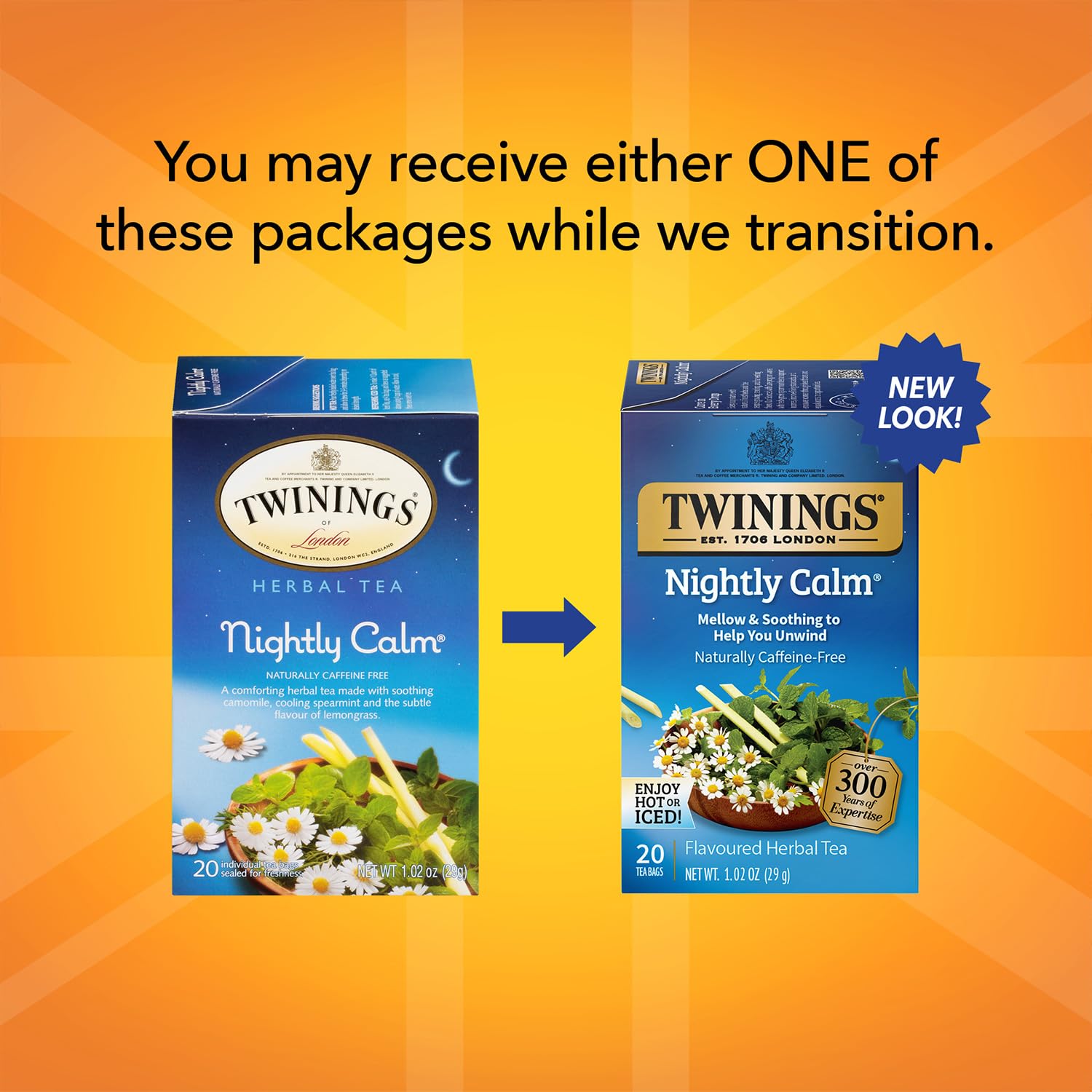 Product image of Twinings Nightly Calm Herbal Tea Caffeine-Free 20 Bags Pack of 2