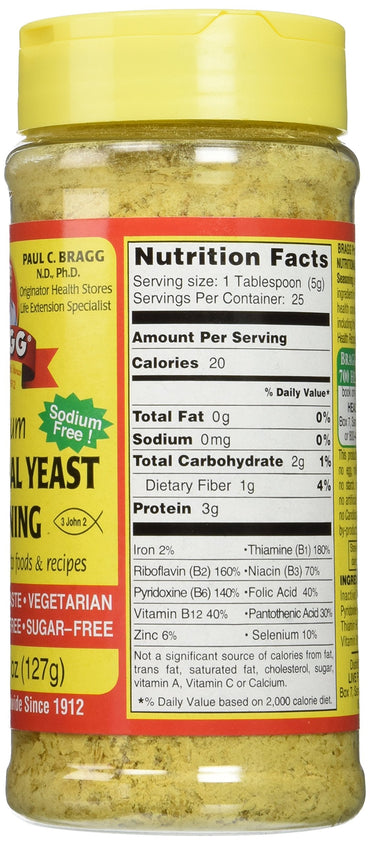 Product image of Bragg Nutritional Yeast Dried Plant 4.5 oz 4.5 oz Pack of 2
