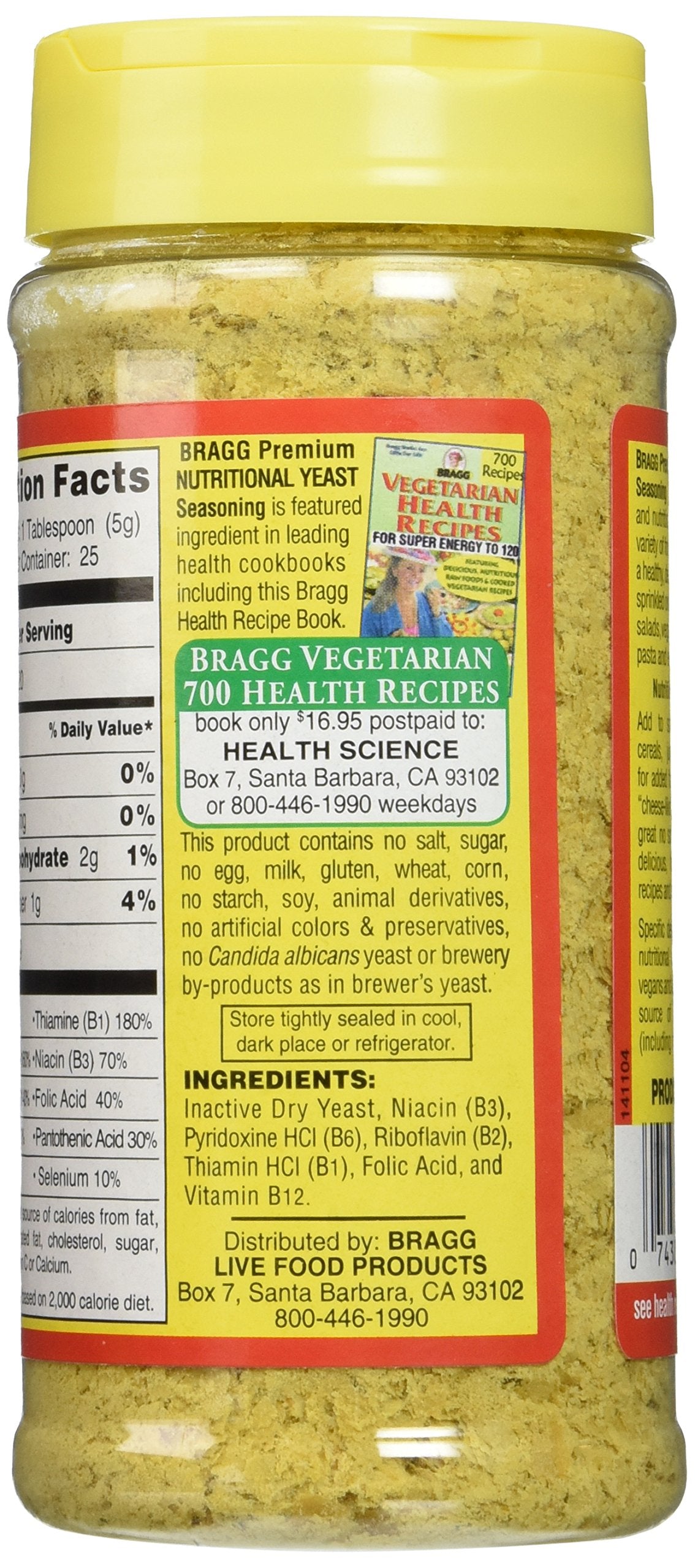 Product image of Bragg Nutritional Yeast Dried Plant 4.5 oz 4.5 oz Pack of 2