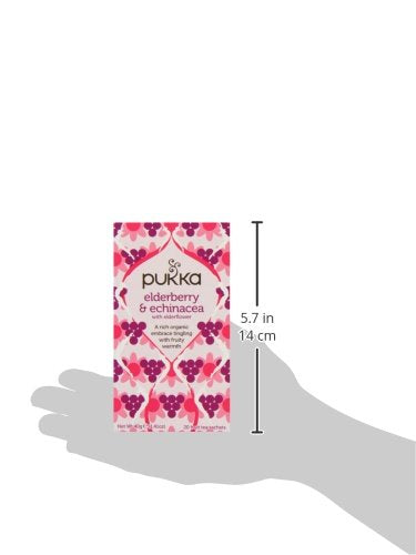 Product image of Pukka Organic Elderberry and Echinacea Elderflower Tea 20 Tea Bags Pack of 4