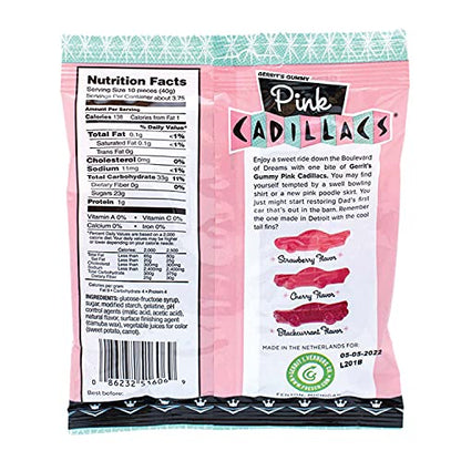 Product image of Gerrit's Pink Cadillacs Novelty Gummy Candy 5.2 oz 5.2 oz Pack of 12