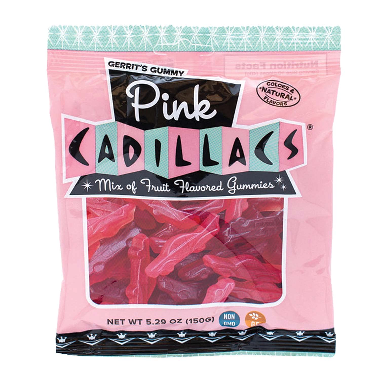 Product image of Gerrit's Pink Cadillacs Novelty Gummy Candy 5.2 oz 5.2 oz Pack of 12