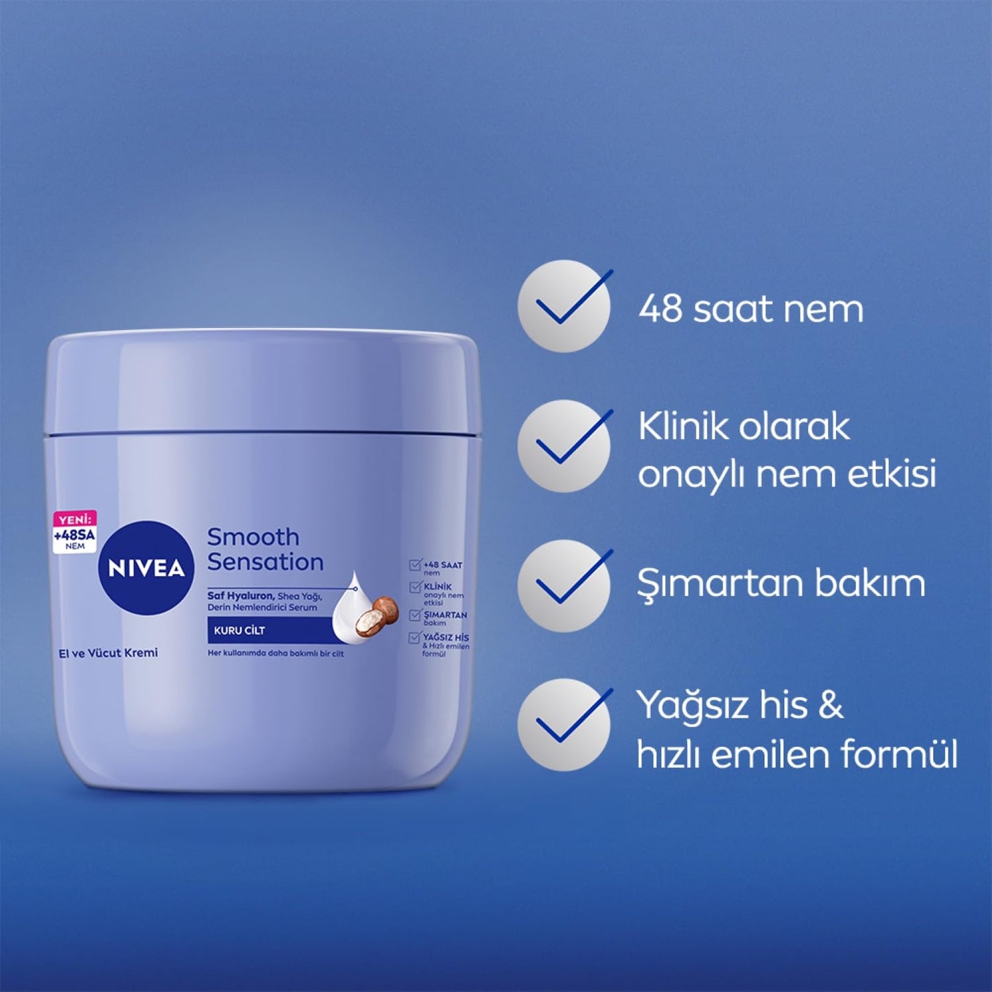 Product image of NIVEA Body Cream Irresistibly Smooth Shea Butter Dry Skin 13.53 fl oz 13.53 fl oz