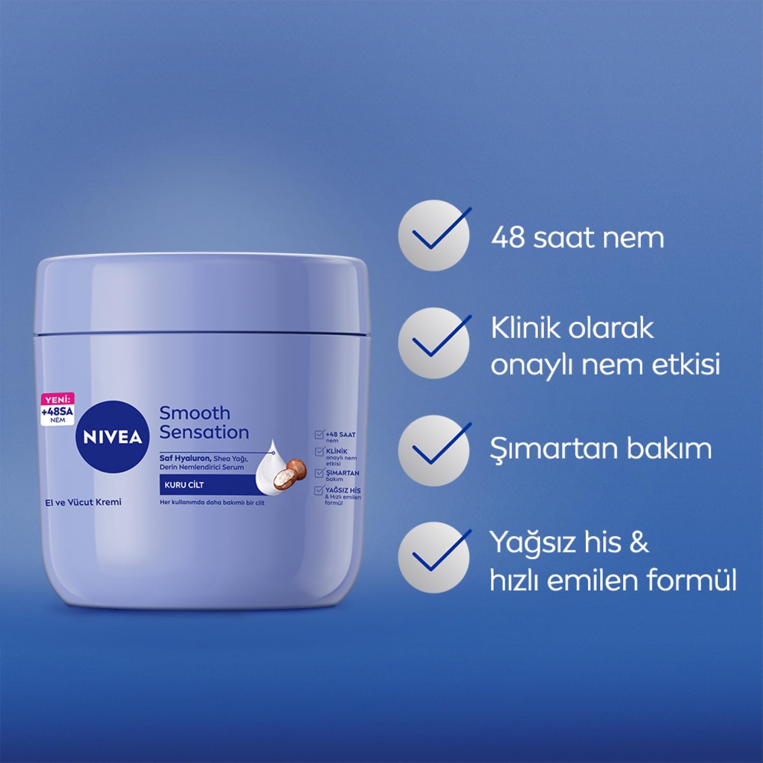 Product image of NIVEA Body Cream Irresistibly Smooth Shea Butter Dry Skin 13.53 fl oz 13.53 fl oz