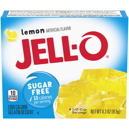 Product image of Jell-O Sugar-Free Gelatin Mix Lemon Flavor Boxes 0.3 oz 0.3 oz Pack of 6