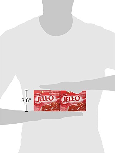 Product image of Jell-O Strawberry Banana Gelatin Dessert Mix Boxes 3 oz 3 oz Pack of 6