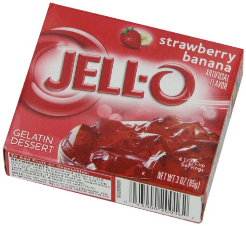 Product image of Jell-O Strawberry Banana Gelatin Dessert Mix Boxes 3 oz 3 oz Pack of 6