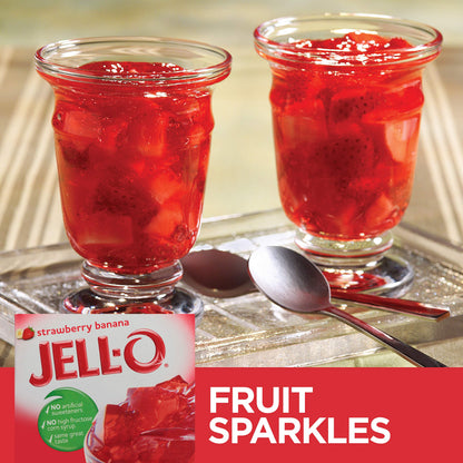Product image of Jell-O Strawberry Banana Gelatin Dessert Mix Boxes 3 oz 3 oz Pack of 6