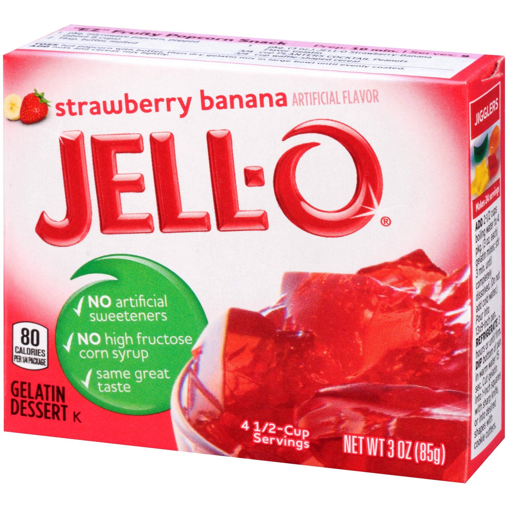 Product image of Jell-O Strawberry Banana Gelatin Dessert Mix Boxes 3 oz 3 oz Pack of 6