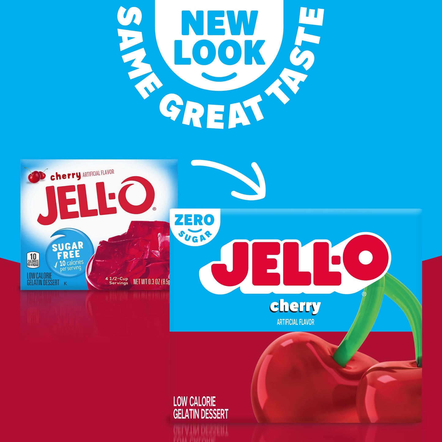 Product image of Jell-O Sugar-Free Gelatin Mix Black Cherry Boxes 0.3 oz 0.3 oz Pack of 6