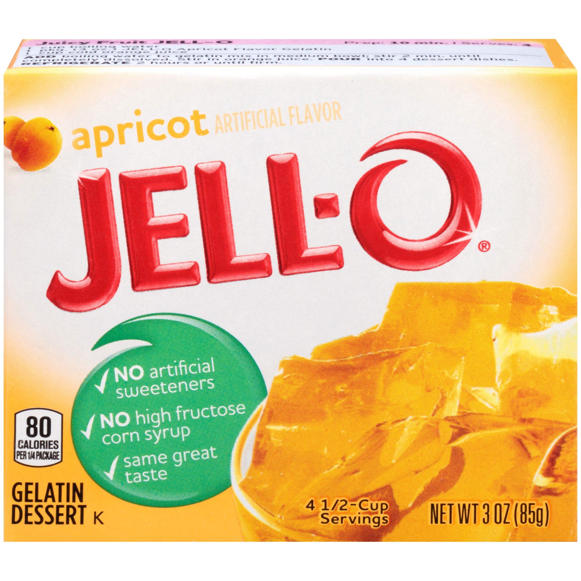 Product image of Jell-O Apricot Gelatin Mix Boxes 3 oz 3 oz Pack of 6