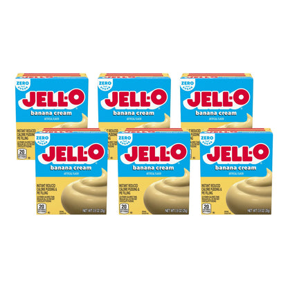 Product image of Jell-O Sugar-Free Fat Free Instant Banana Pudding and Pie Filling Boxes 0.9 oz 0.9 oz Pack of 6