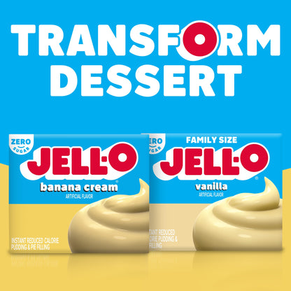 Product image of Jell-O Sugar-Free Fat Free Instant Banana Pudding and Pie Filling Boxes 0.9 oz 0.9 oz Pack of 6