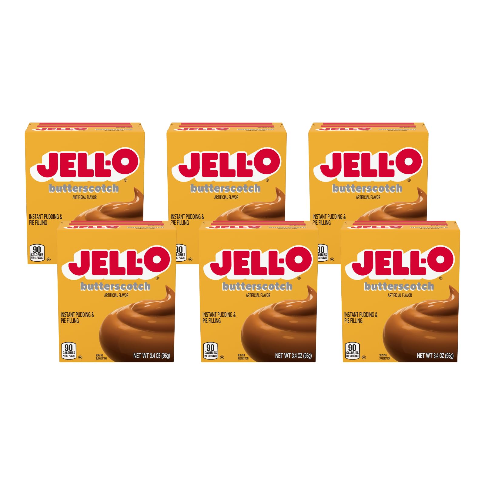 Product image of Jell-O Instant Butterscotch Pudding and Pie Filling Boxes 3.4 oz 3.4 oz Pack of 6