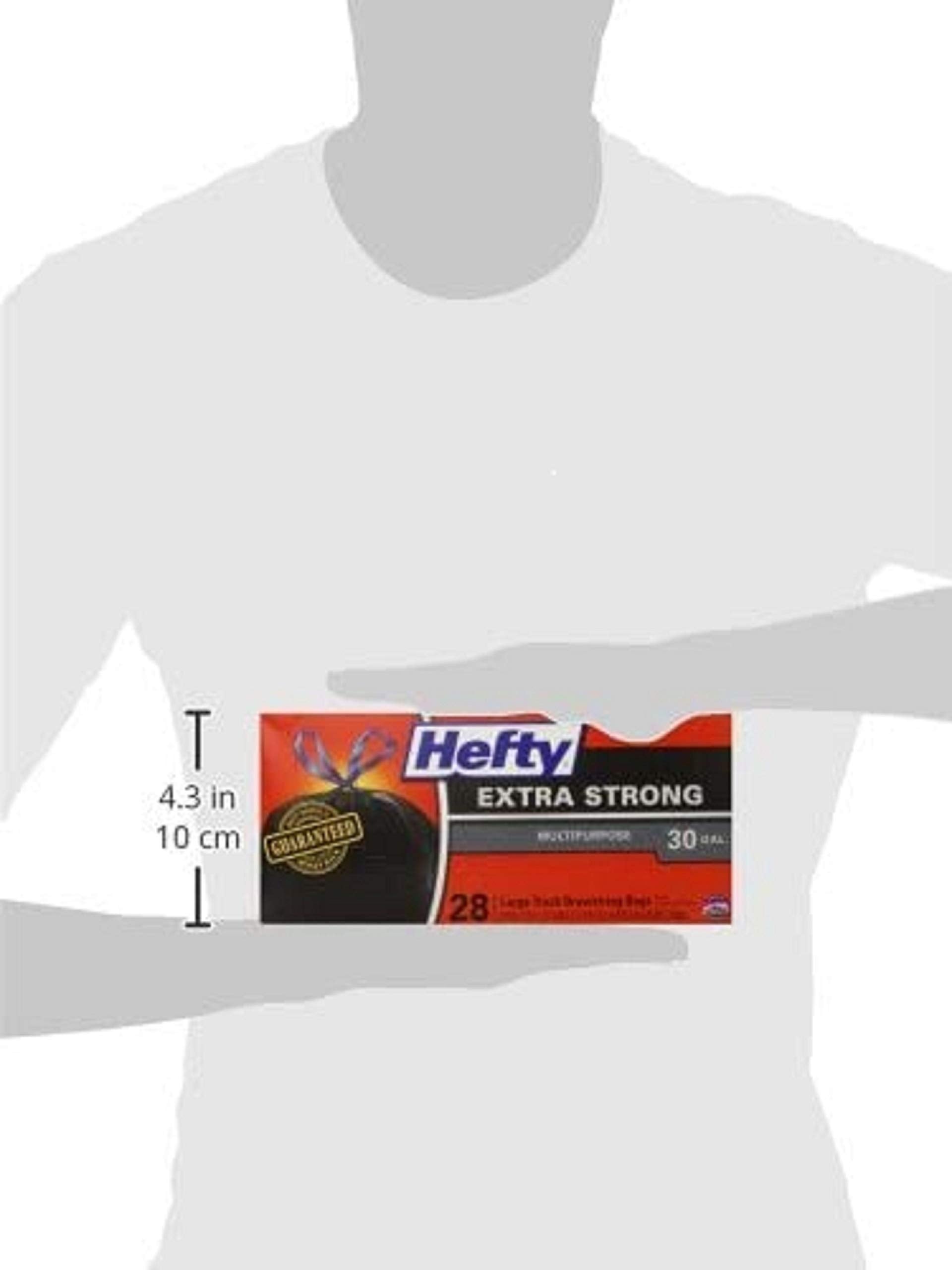 Product image of Hefty Strong Large Multipurpose Trash Bags 30 Gallon Durable 28 Bags