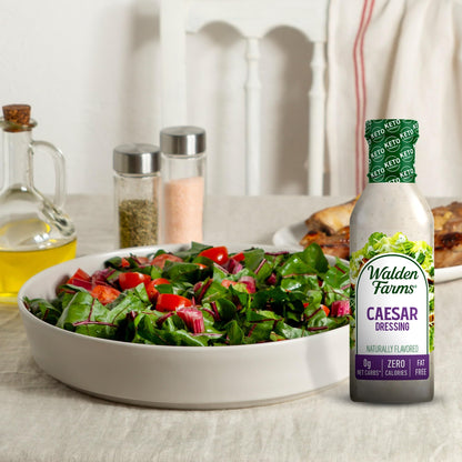 Product image of Walden Farms Caesar Dressing 12 oz Bottle Creamy and Light Tangy Flavor Net Carbs Kosher Certified Natural