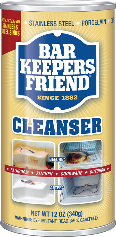 Product image of Bar Keepers Friend Powder Cleanser Multipurpose Cleaner Stain Remover for Bathroom Kitchen and Outdoor Use