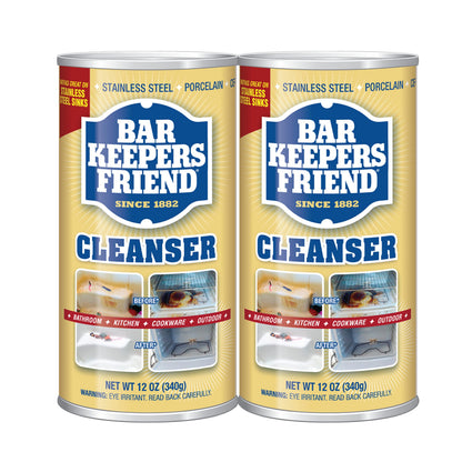Product image of Bar Keepers Friend Powder Cleanser Multipurpose Cleaner Stain Remover for Bathroom Kitchen and Outdoor Use