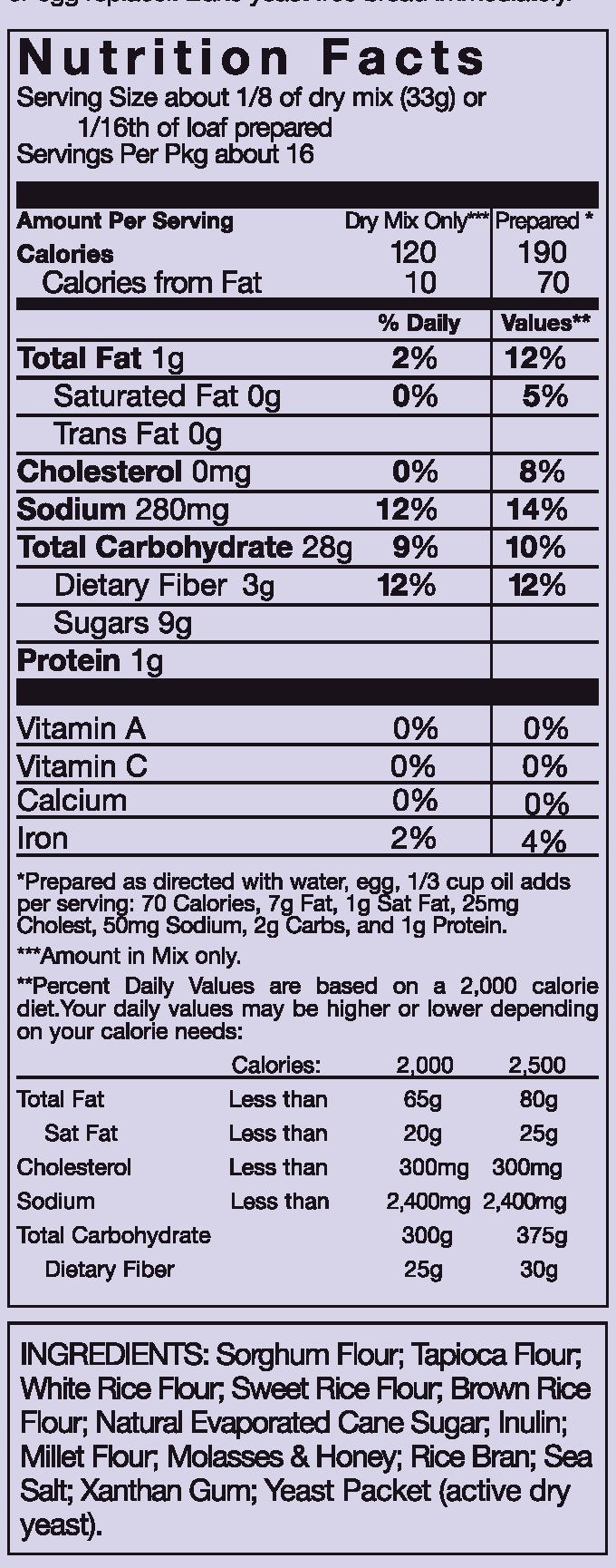 Product image of Pamela's Products Gluten Free Bread Mix 19 oz 19 oz
