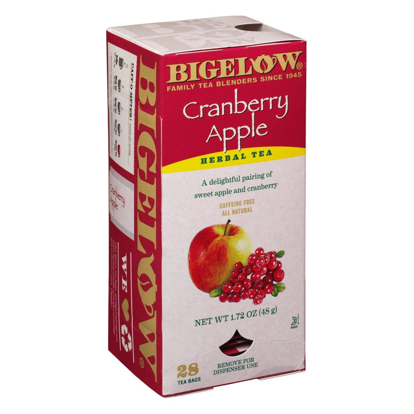 Product image of Bigelow Tea Cranberry Apple Herbal Tea Bags 28 ct Boxes Pack of 6