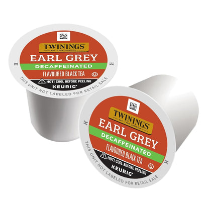 Product image of Twinings Decaf Earl Grey K-Cup Pods for Keurig Decaffeinated Black Tea Citrus and Bergamot Flavor 24 ct Pack