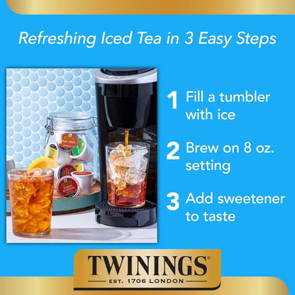 Product image of Twinings Decaf Earl Grey K-Cup Pods for Keurig Decaffeinated Black Tea Citrus and Bergamot Flavor 24 ct Pack